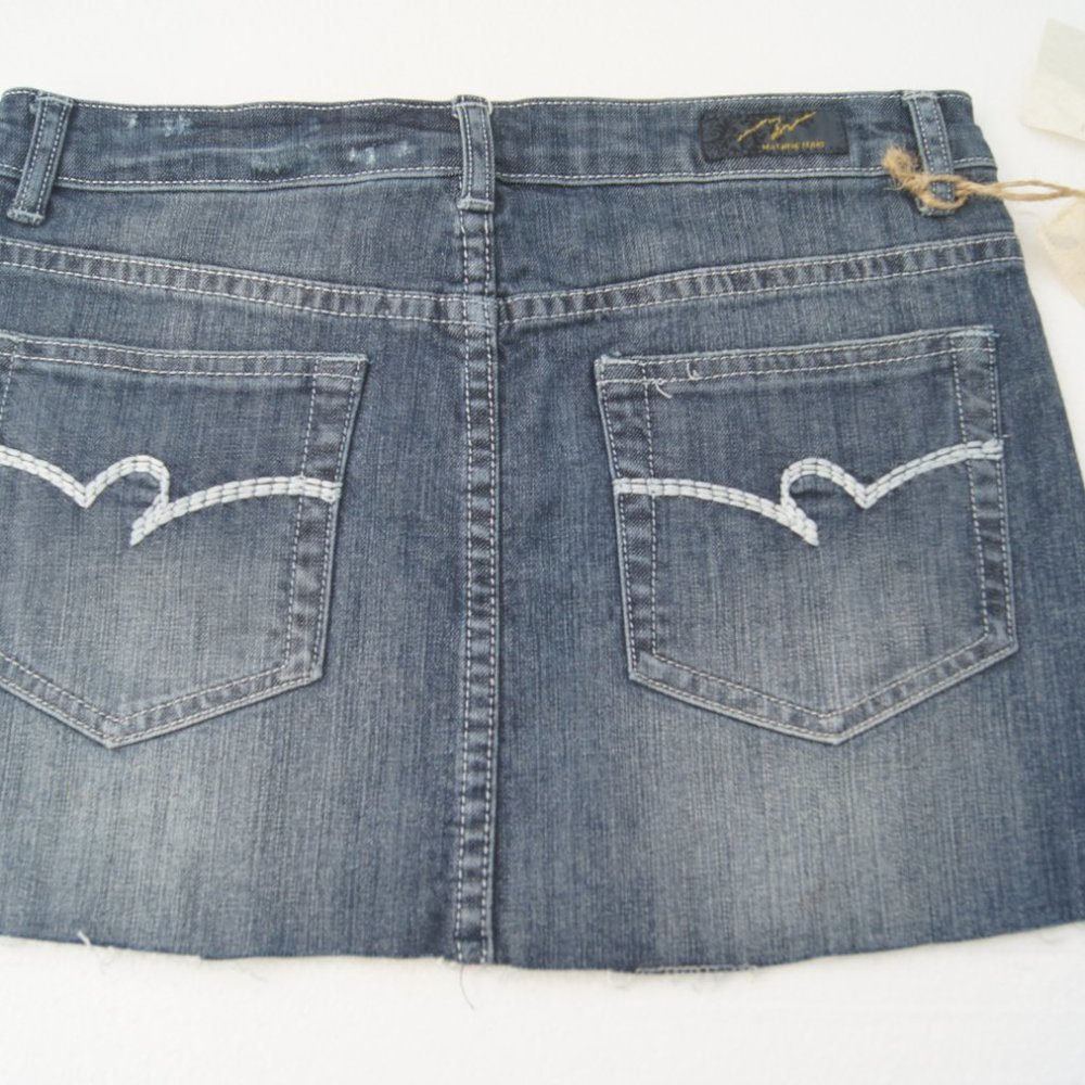 Machine Nouvelle Mode Mini Skirt Sz S Denim